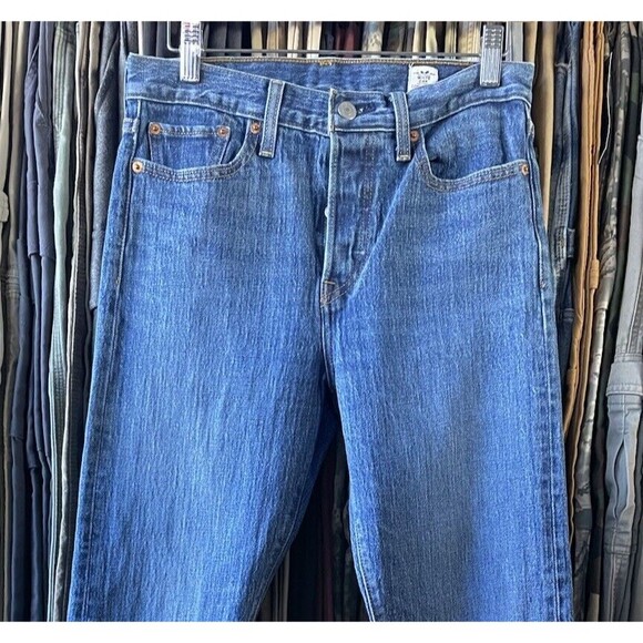 Rare Levi’s White Oak Cone Denim Jeans Raw Hem High-Rise Button Fly Size 28 - Picture 5 of 15